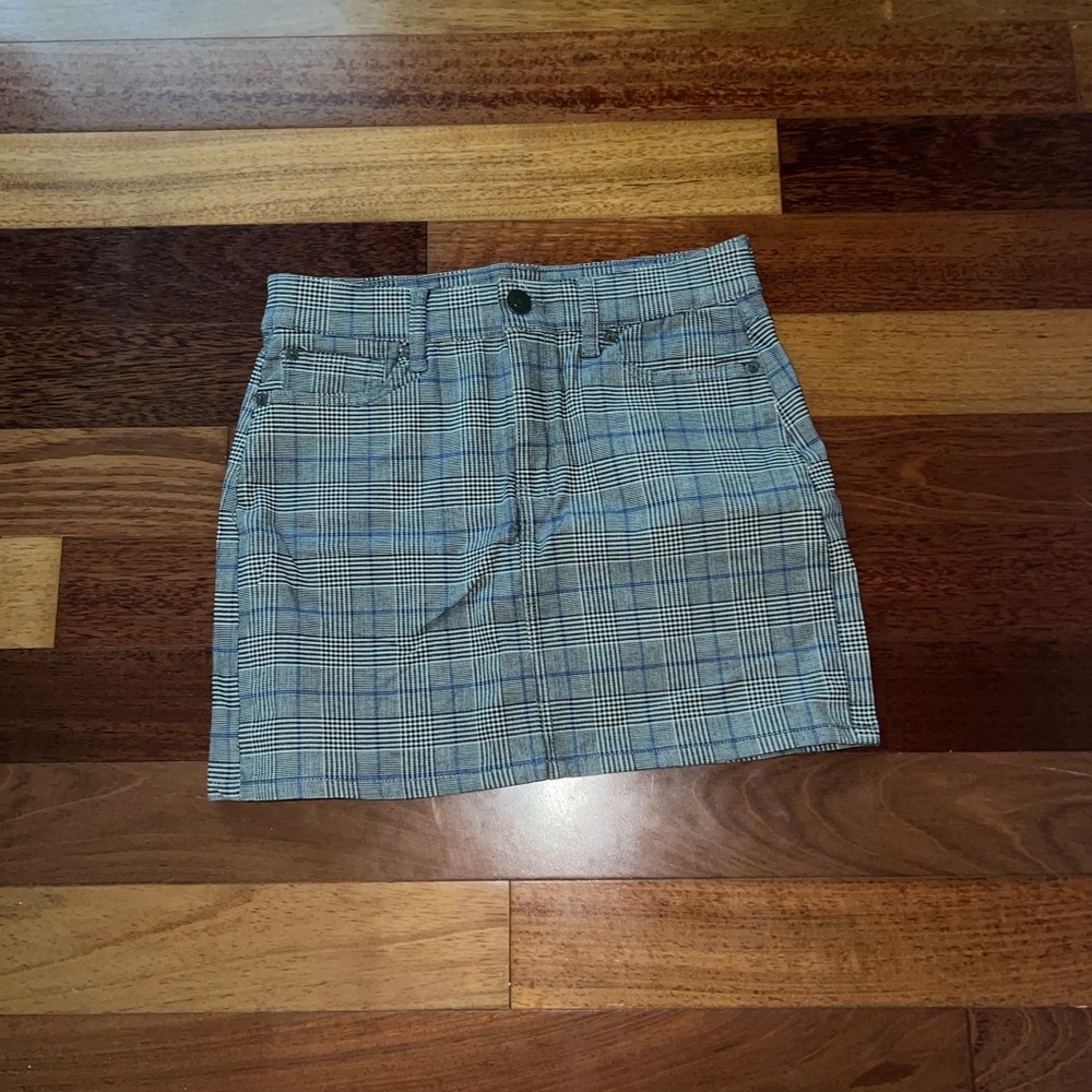 Plaid jean skirt size 2